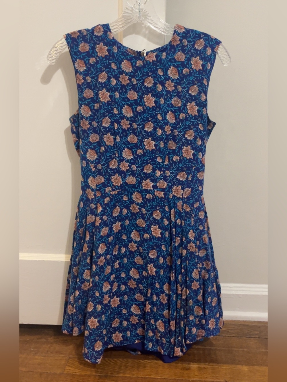 H&M Blue/Pink Floral Fit & Flare Dress